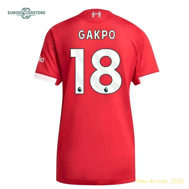 Sophisticated Liverpool Womens Jersey Gakpo 2025-2026 Smart Fabric