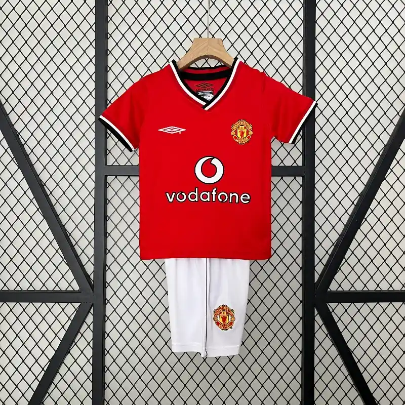 2000-2001 Kids Manchester United Jersey retro kit
