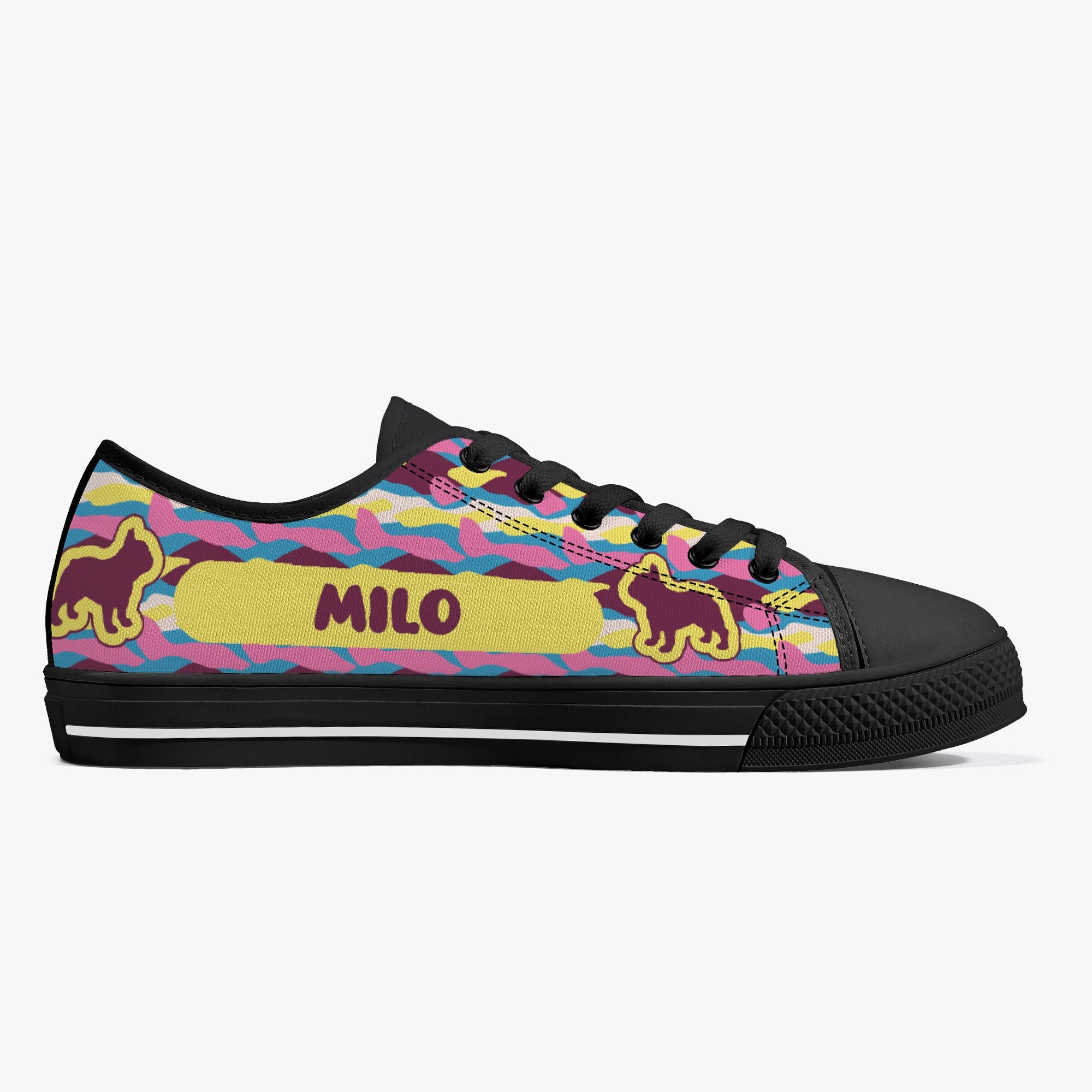 French Bulldog Lover Milo Personalized Classic Low Top Canvas Shoes Casual Footwear