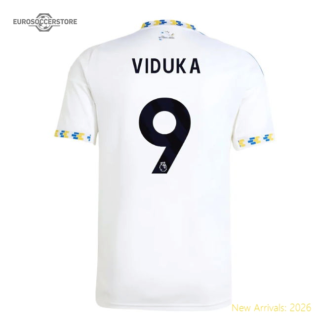 2025-2026 Leeds United Home Shirt Viduka 9 Player Replica