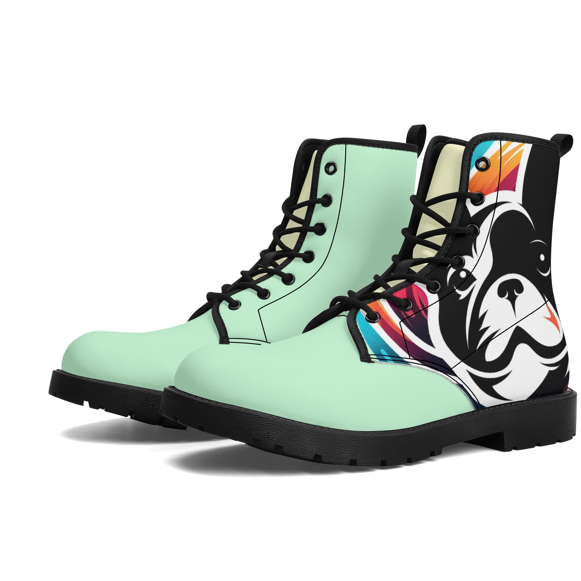 Lucy - Frenchie Lover Leather Boots For Frenchie Fans | Durable Build