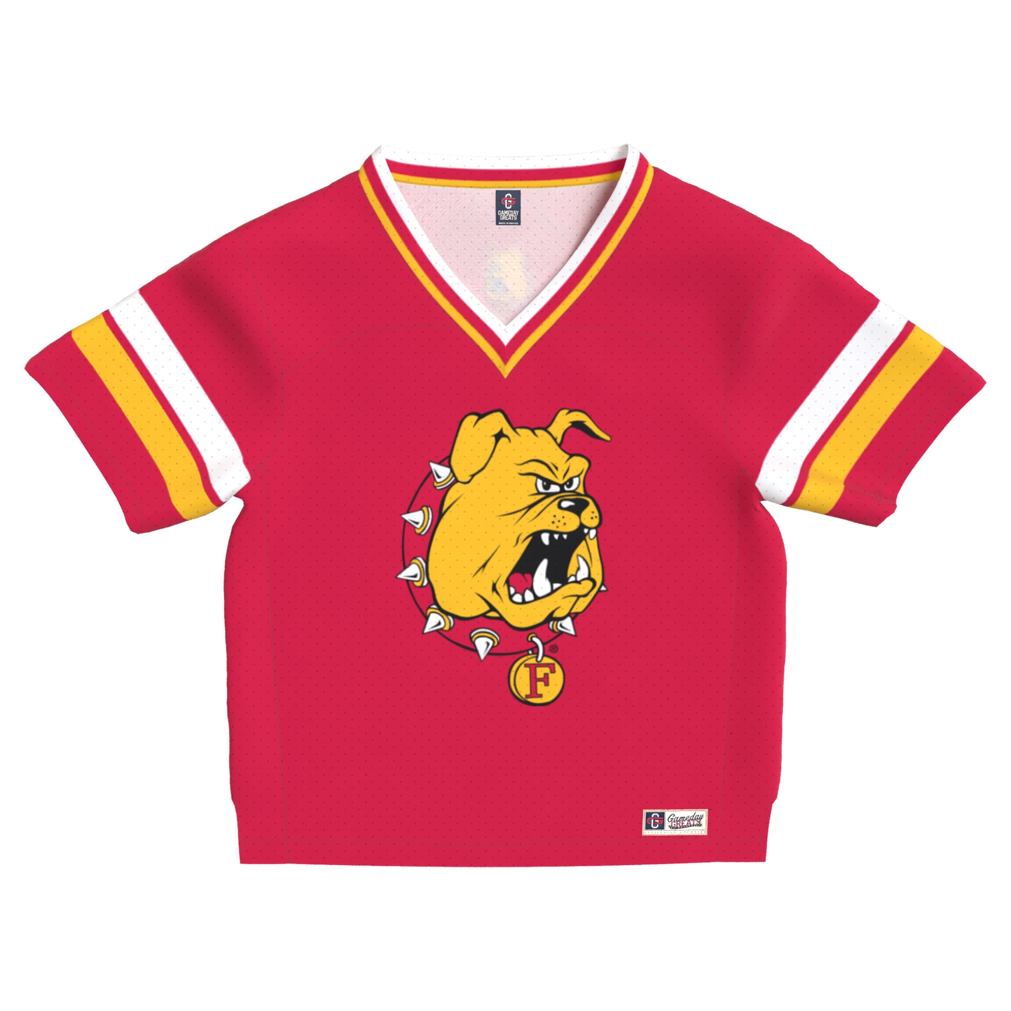 Toddler Crimson Ferris State Bulldogs Lightweight Collegiate Football Fashion Jersey