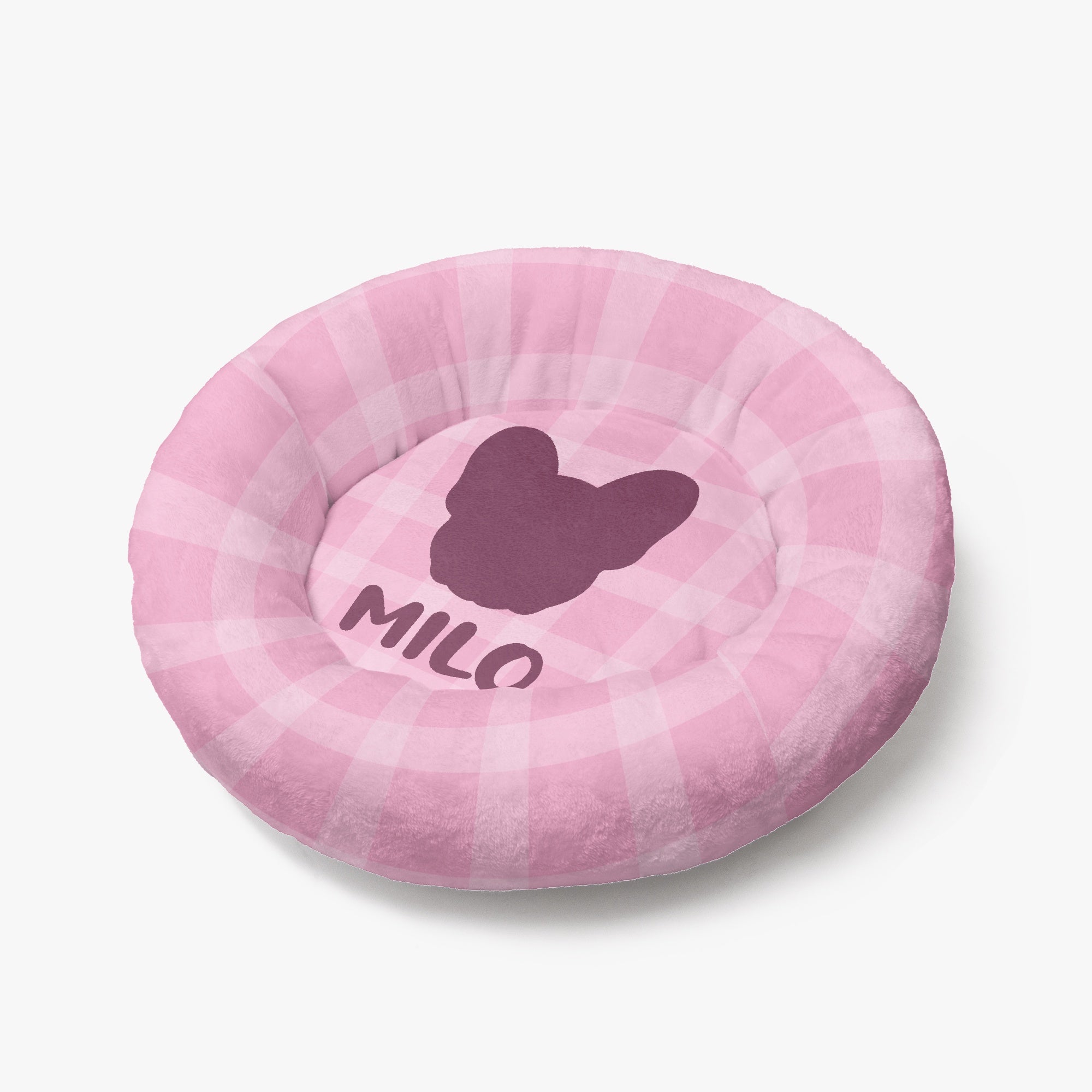 Milo - Custom Cloud-Comfort Frenchie Bed | Personalized Anti-Anxiety Donut Bed for French Bulldogs