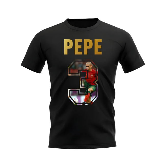 Pepe Name And Number Portugal T-Shirt (Black) Netherlands