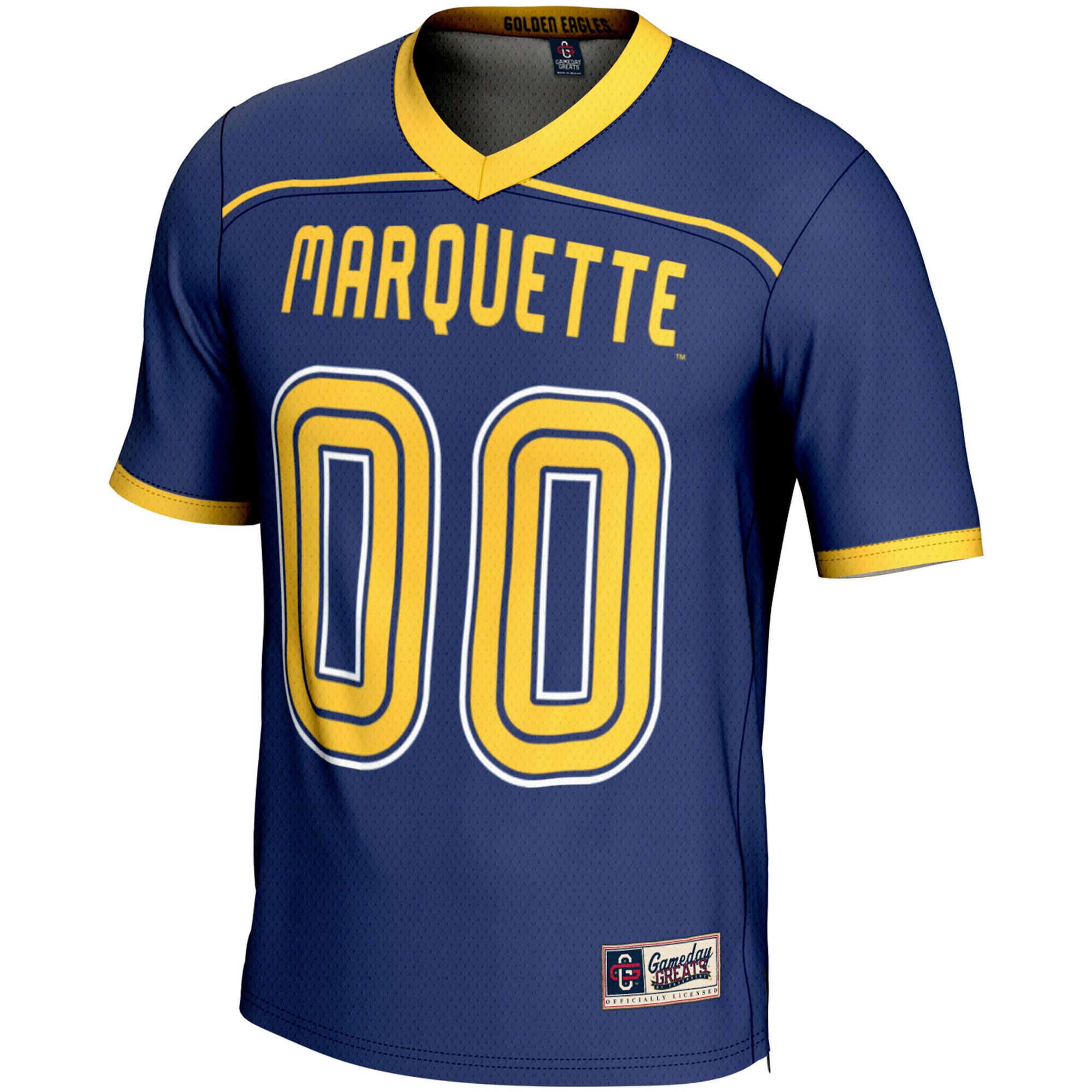 [NJP] Marquette Golden Eagles GameDay Greats Youth NIL Pick-A-Player Lightweight Men's Lacrosse Jersey - Navy