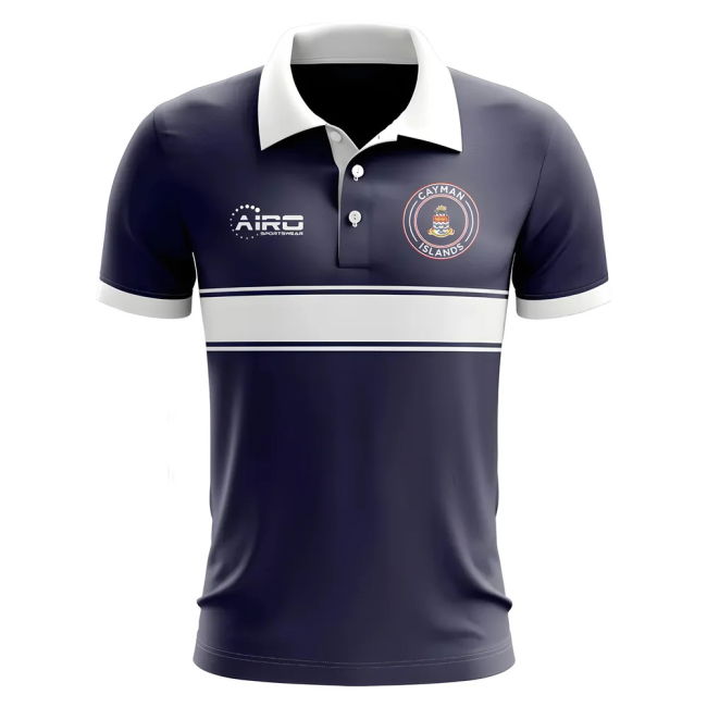 Performance-Driven Pro-Grade Cayman Islands Concept Stripe Polo Shirt