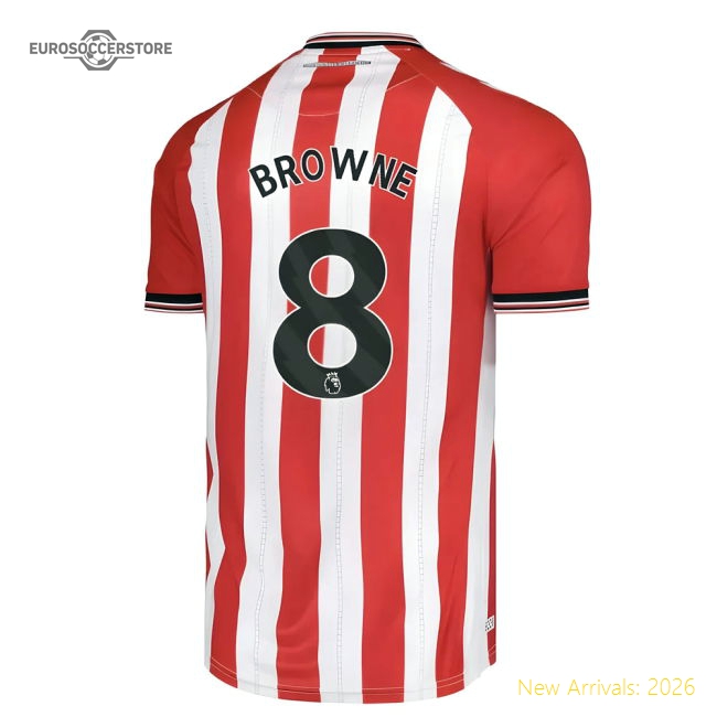 Exceptional 2025-2026 Sunderland Home Shirt (browne 8) - Match Day Jersey