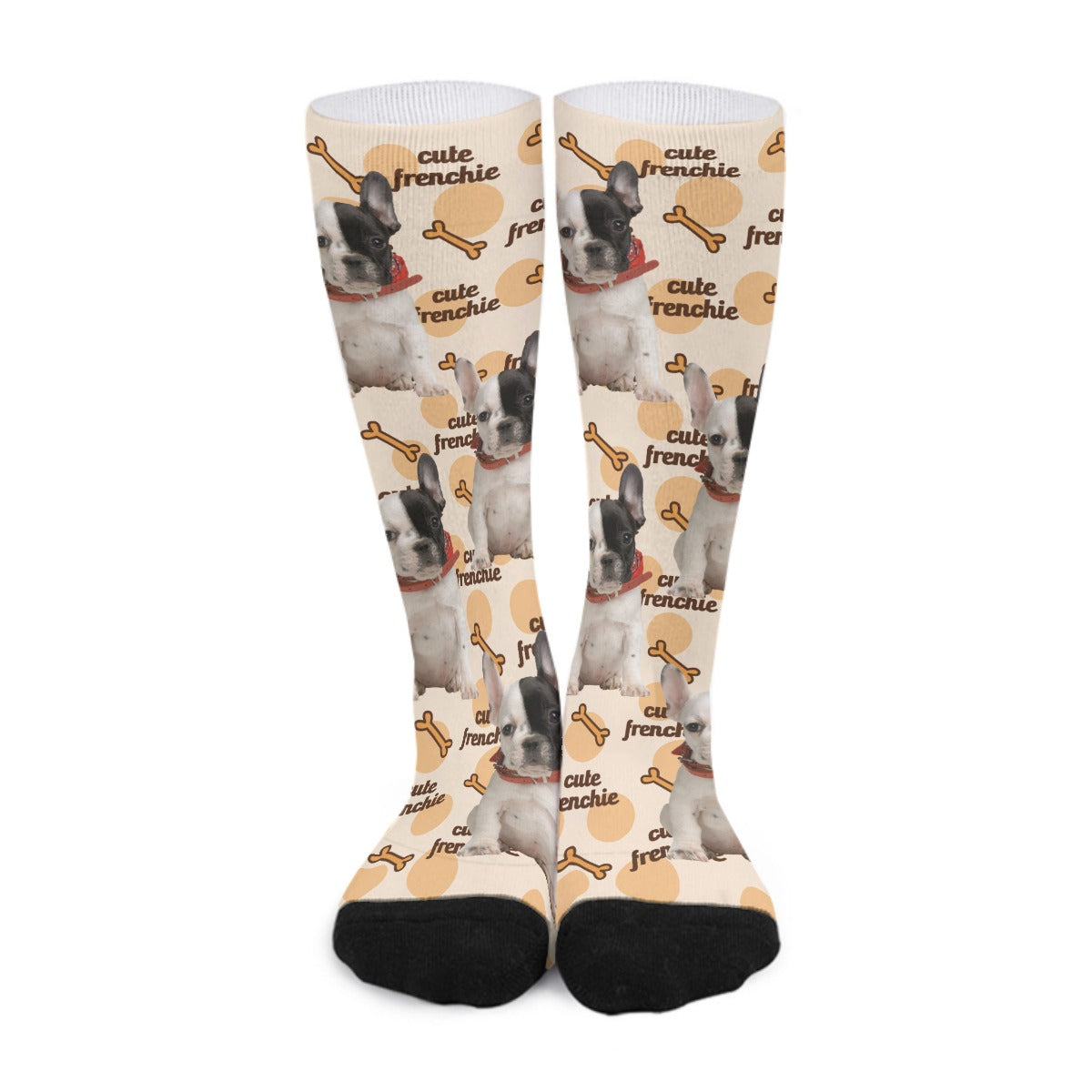 Custom - Non-slip Socks With Frenchie Photo Paw Protection