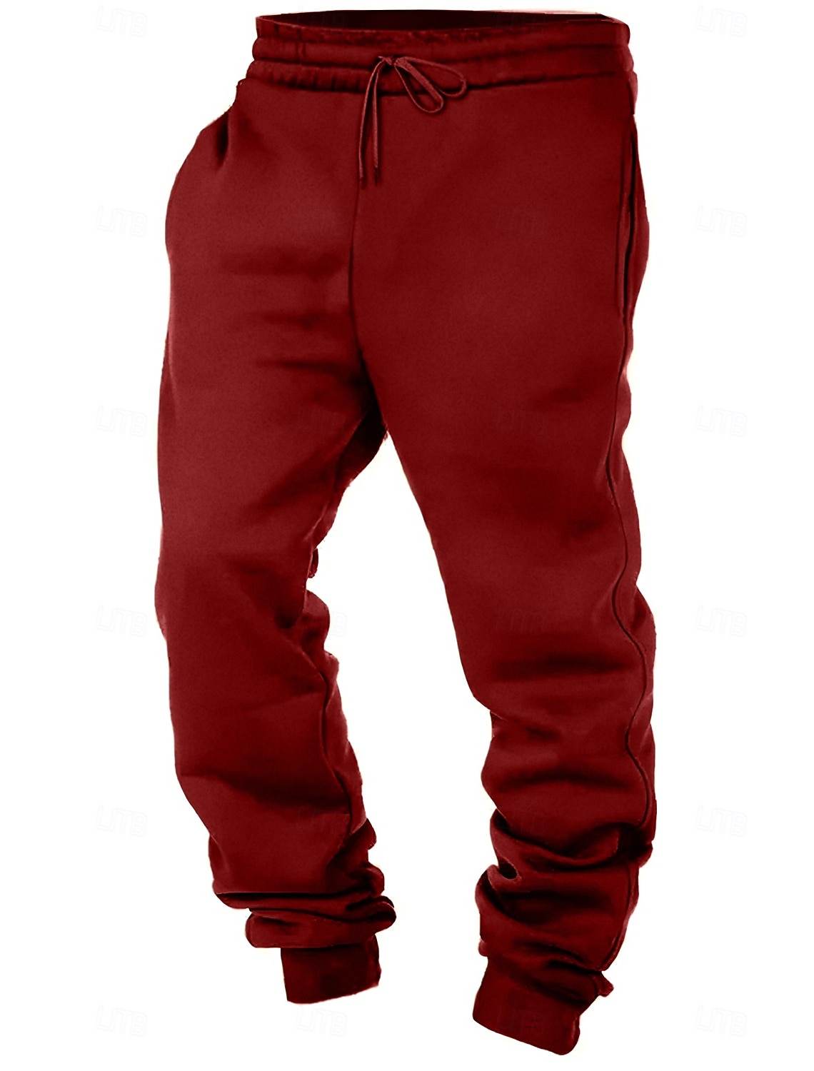 Multi Packs 3pcs Men's Red+Purple+Yellow Sweatpants Joggers Fleece