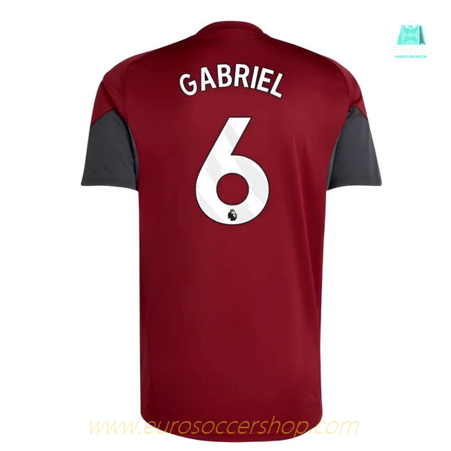 2025-2026 Arsenal EU Training Jersey (Burgundy) (Gabriel 6)