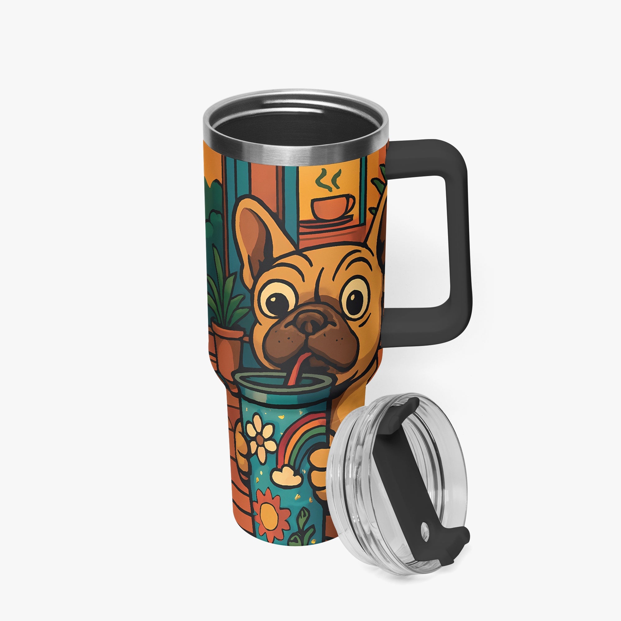 French Bulldog Curcio Car Tumbler Cup Durable Dog Item