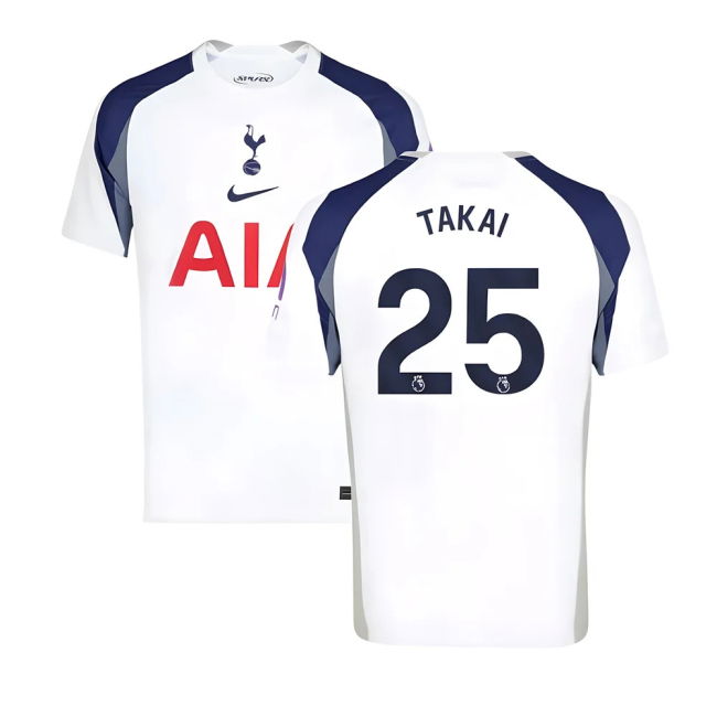 Tottenham 2025-20 Home Football Shirt with Takai Printing M S