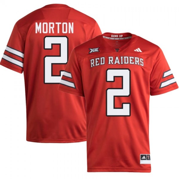 Behren Morton Texas Tech Red Raiders #2 Ncaa Men Red Official Replica