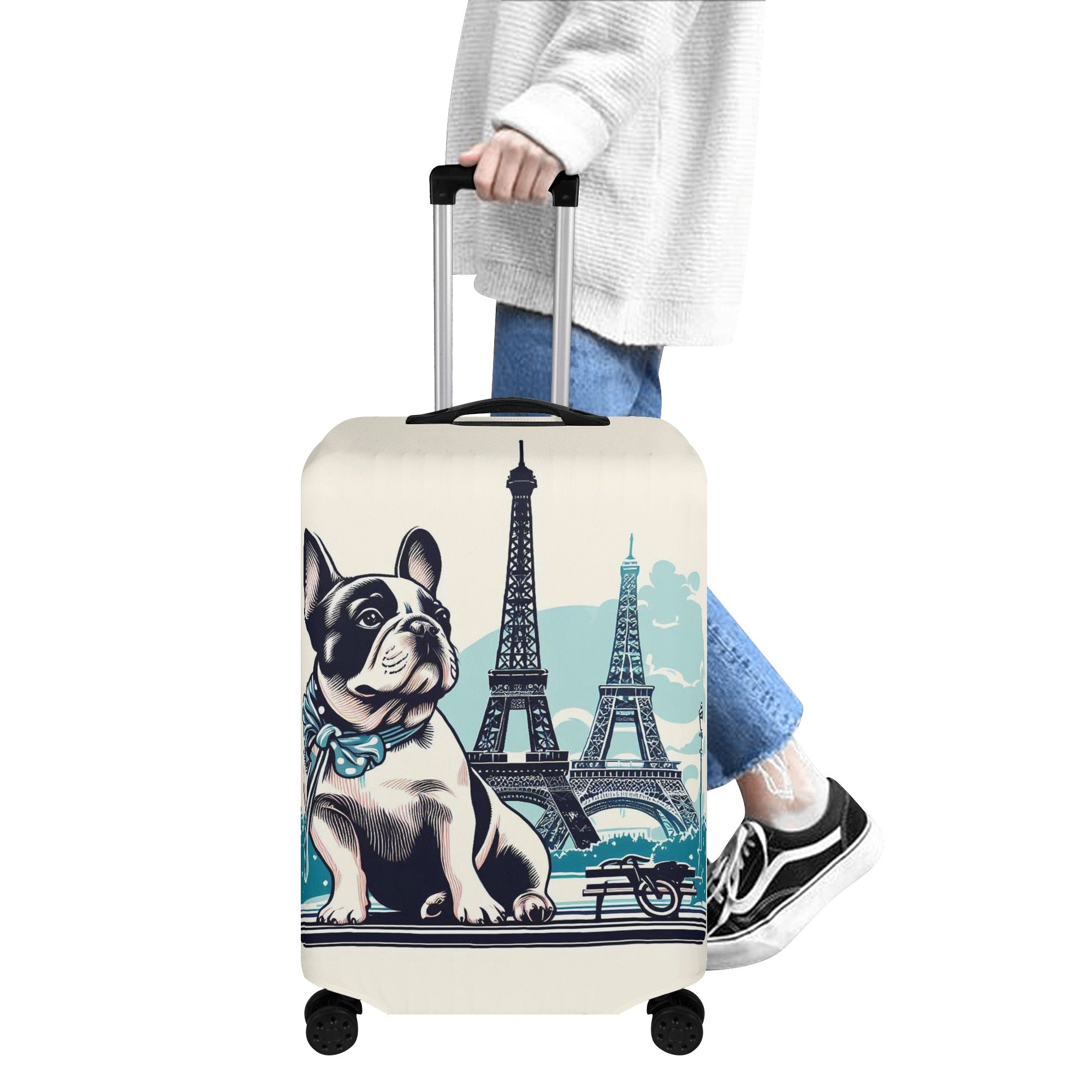 Pet-Lover Everyday Paris Vibes - Luggage Cover for Daily Life Durable