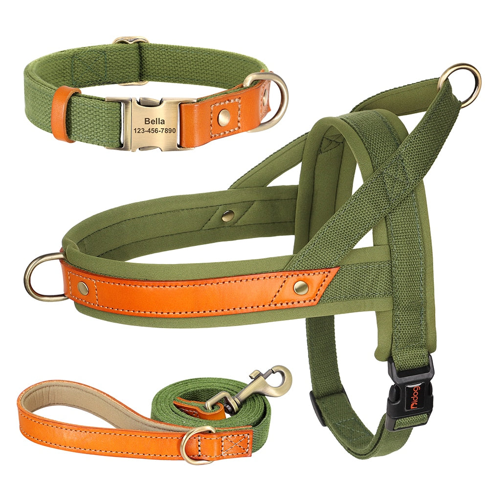 French Bulldog No Pull Collar Harness Leash Set (ws0223) Summer Wear