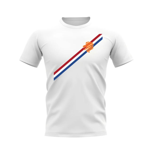 Holland 2006 Retro Pattern T-Shirt (White) Premium Netherlands