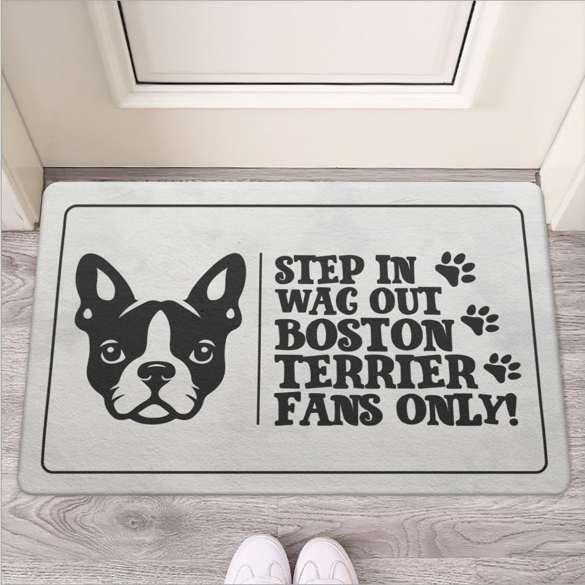 Trendy Cozy Bailey - Door Mat For Boston Terrier Lovers as a Gift