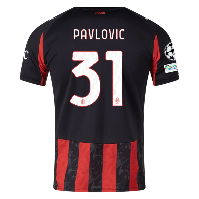 AC Milan Patches 2025-2026 UCL Home Jersey – Authentic Shirt