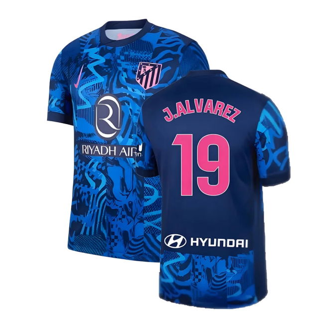 2024-2025 Atletico Madrid Third Shirt (J.Alvarez 19) - Match Day Re...