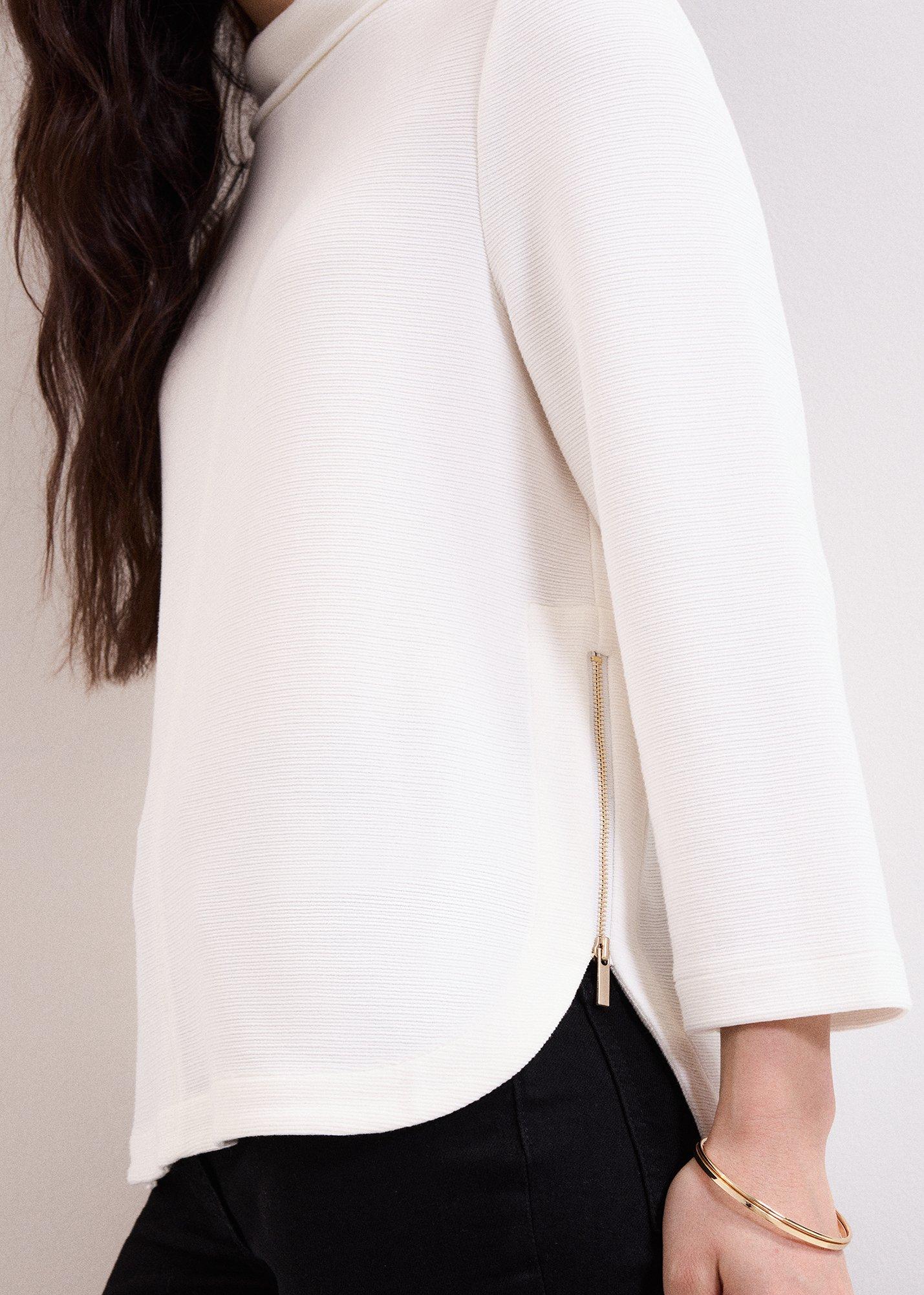 Solene Textured Long Sleeve Top