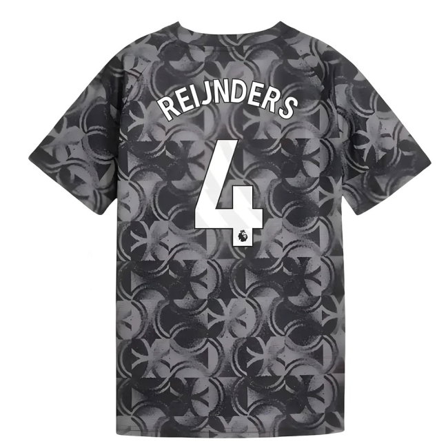 2025-2026 Man City Warm Up Jersey (Black) - Kids (Reijnders 4)