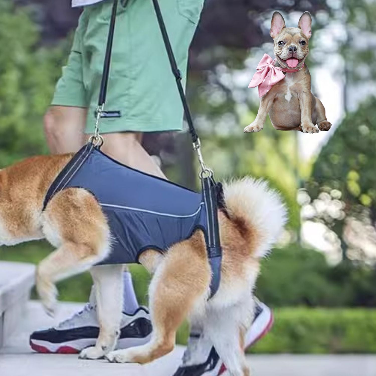 PawLift Frenchie Full Body Lift Harness – Injury and Hip Support