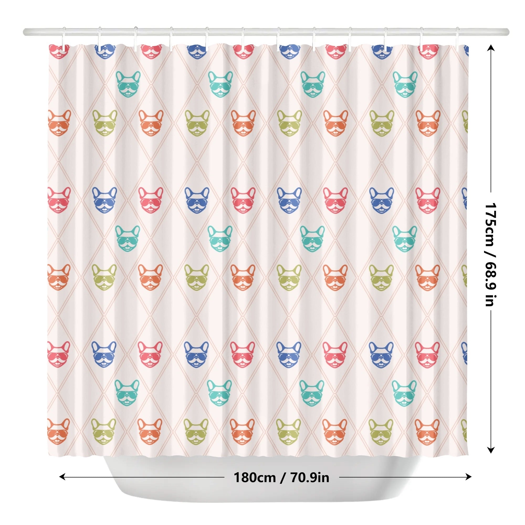 Everyday Eggs - Shower Curtain For Frenchie Lovers for Daily Life