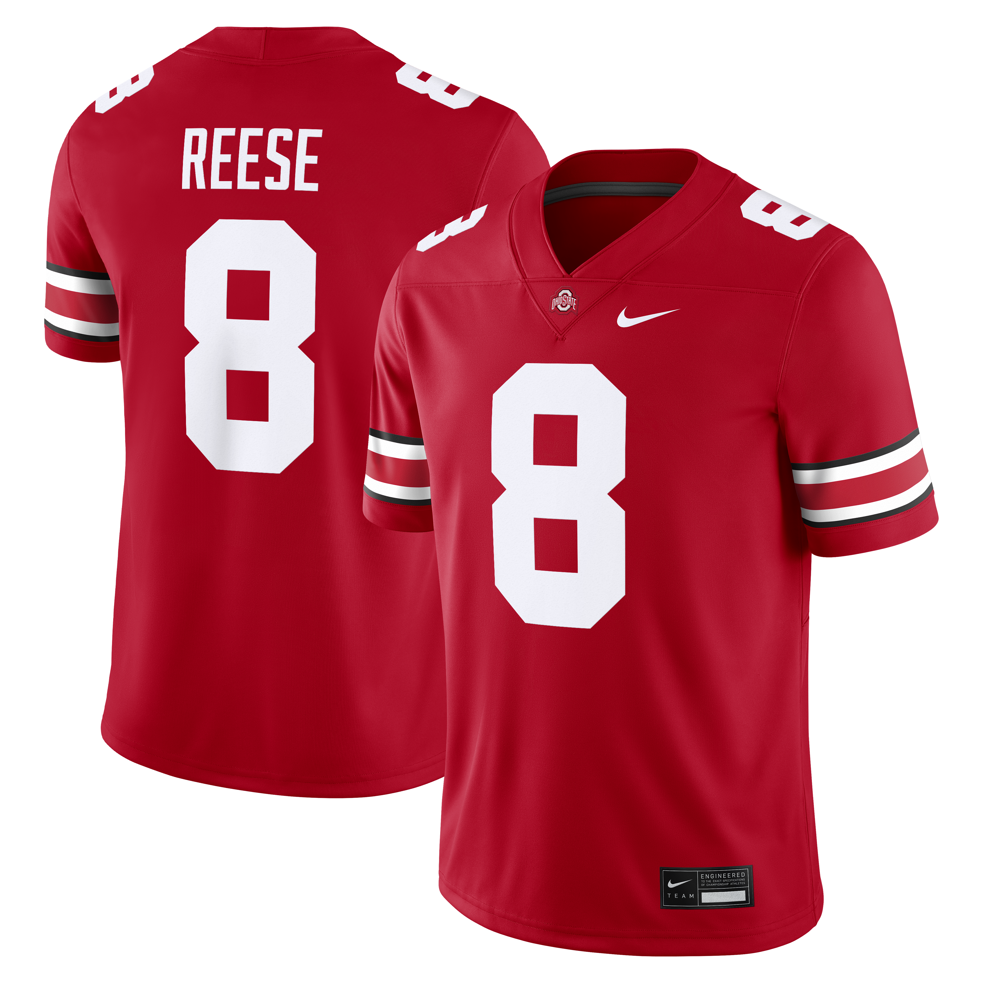 [NJP] Arvell Reese Ohio State Buckeyes Game Jersey - Scarlet