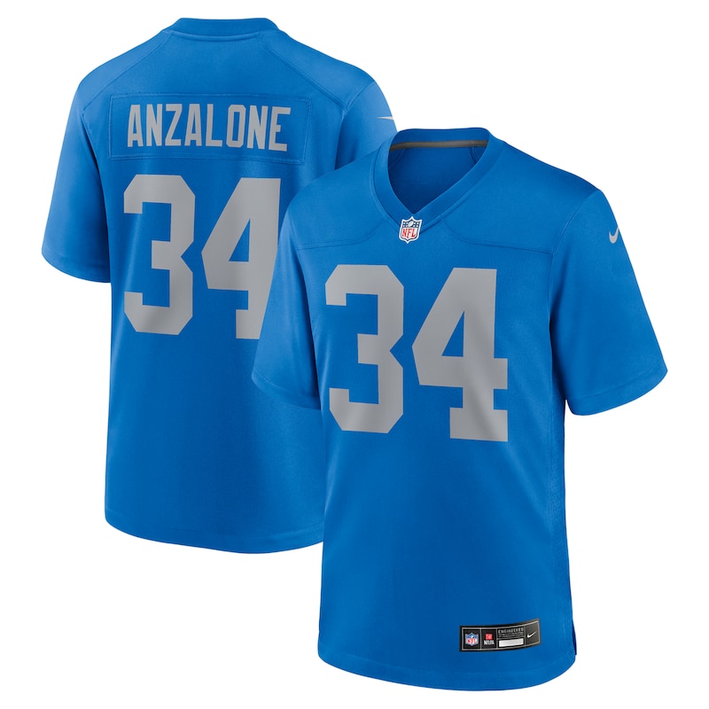 None Alex Anzalone DET Lions Dynamic High-Quality Jersey Football Appa