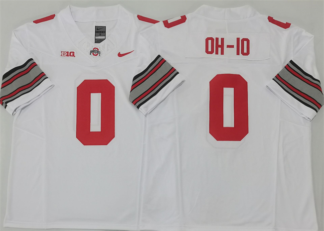 Men's Ohio St Buckeyes White 2025 game day None #0 embroidered Jersey