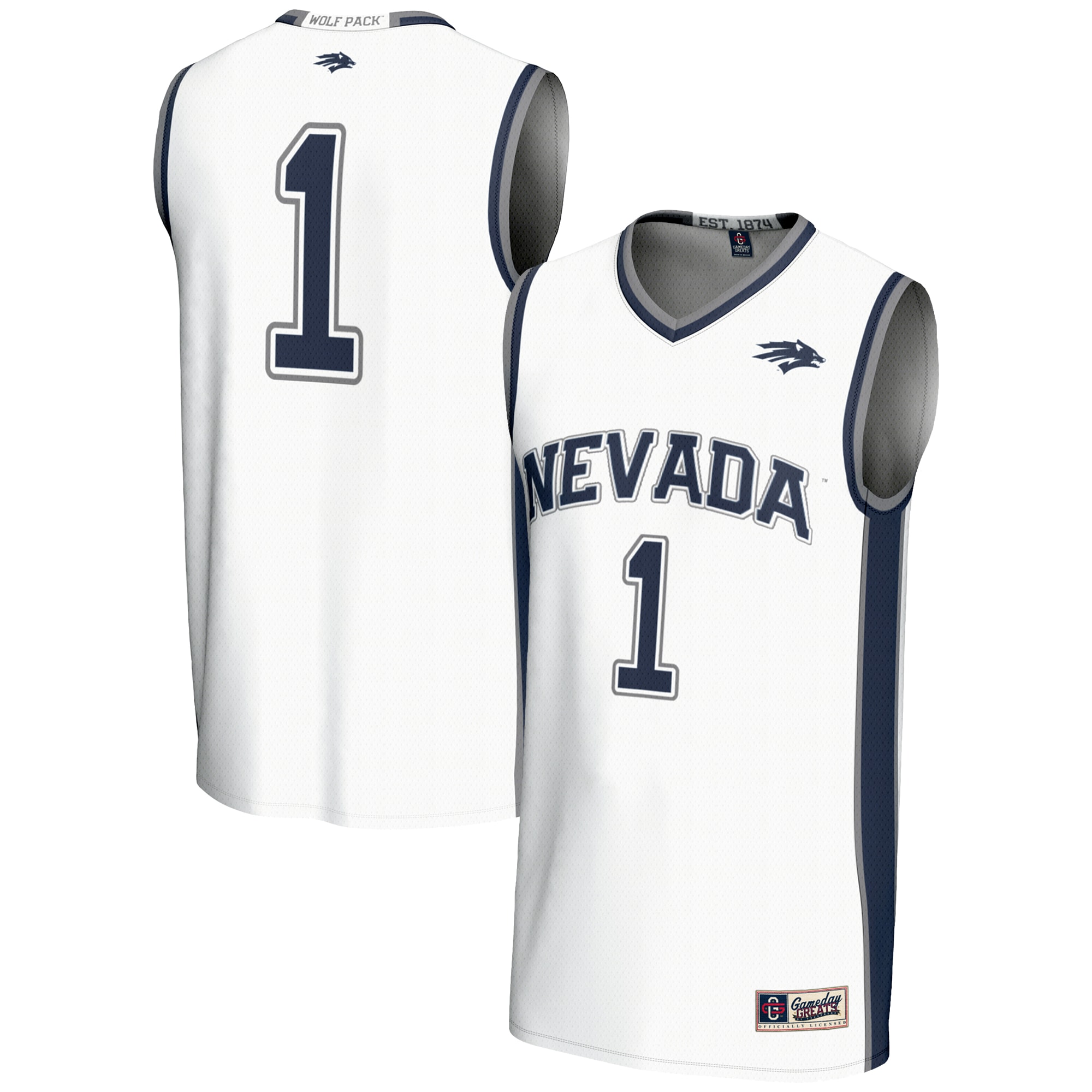 [NJP] Women's Nevada Wolf Pack GameDay Greats Lightweight Basketball Jersey - White