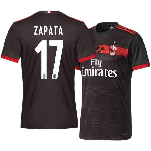 Authentic AC Milan Third 201718 Cristian Zapata 17 Soccer Jersey Shirt