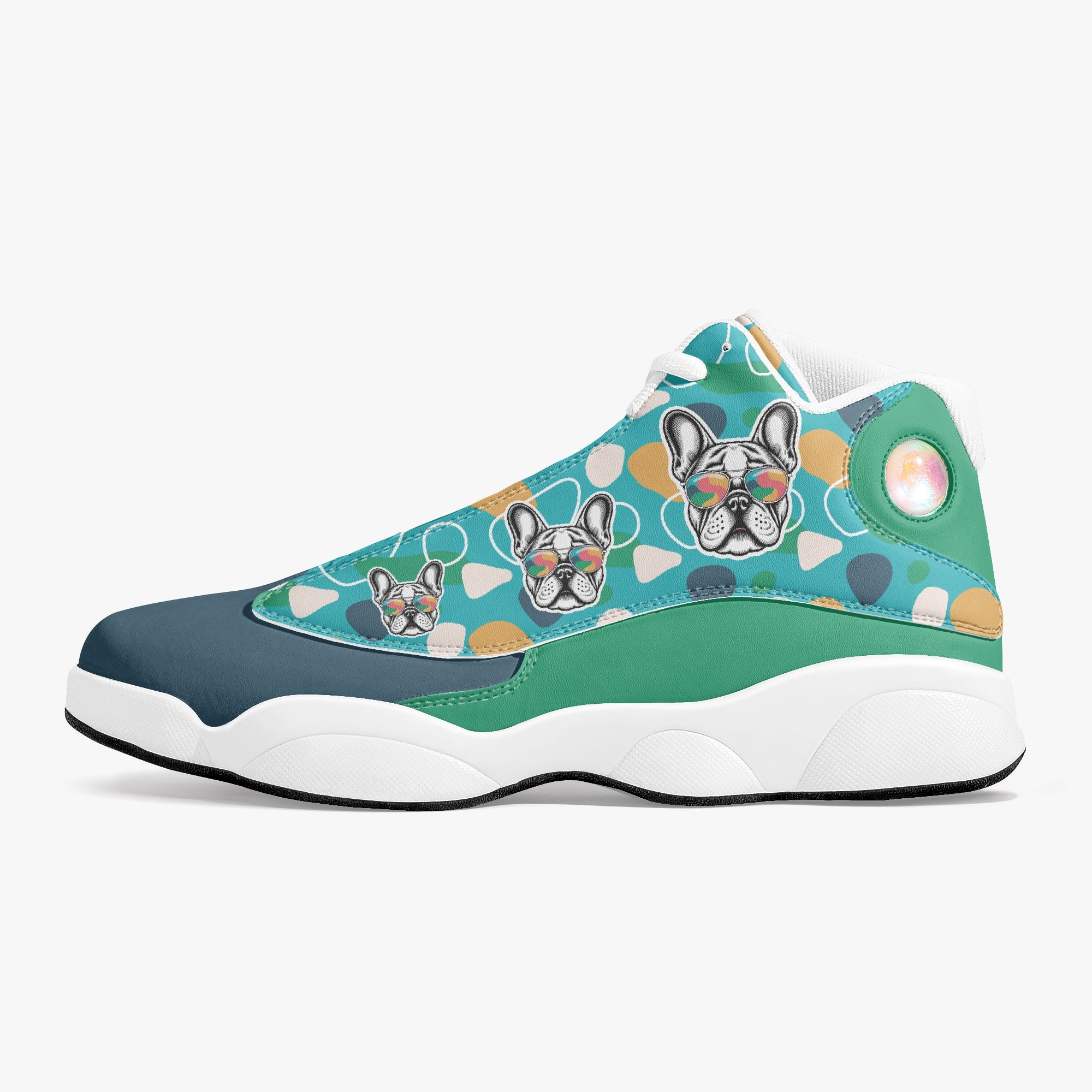 Clementine - French Bulldog Themed Basketball Sneakers Outdoor Style