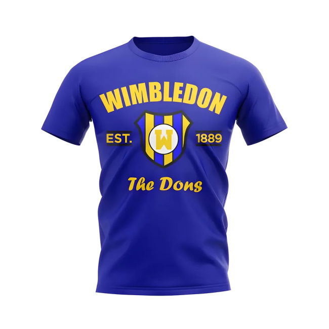 Official Wimbledon Established Football T-Shirt (Blue) Stylish Design
