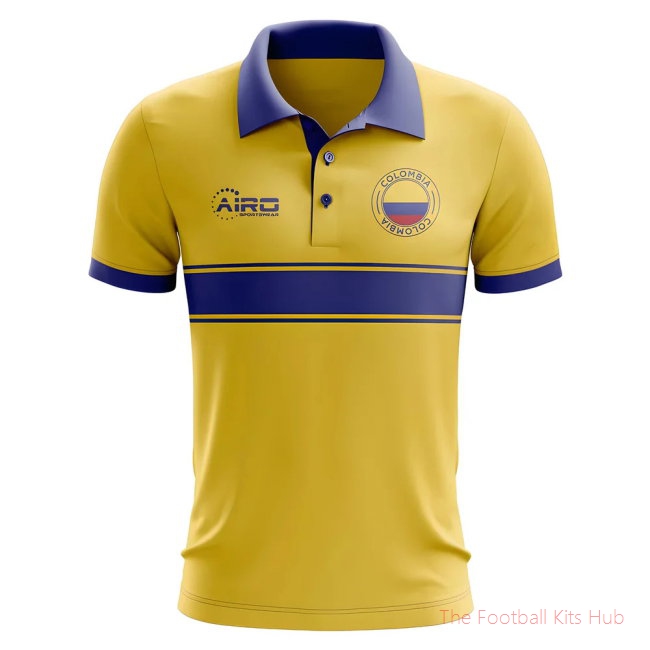 Colombia Concept Stripe Polo Shirt (Yellow)