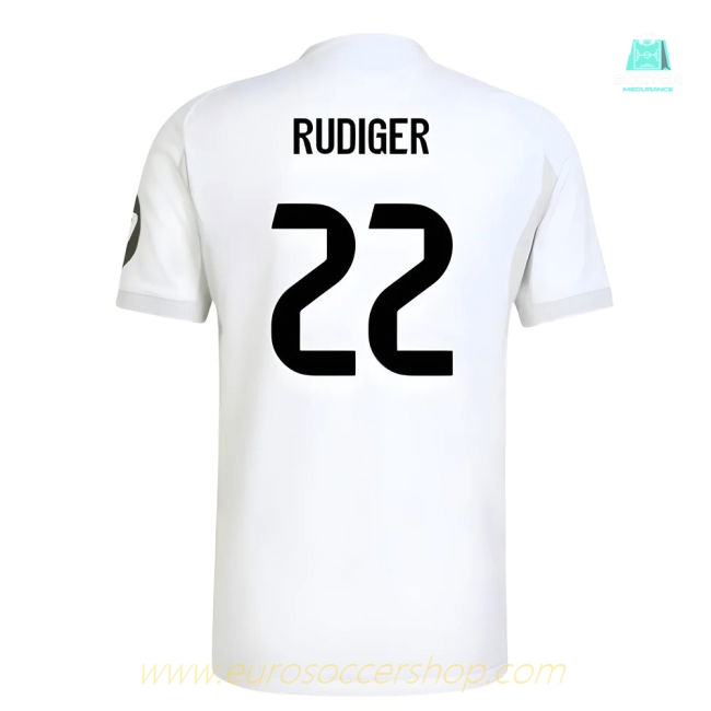 2025-2026 Real Madrid Authentic Home Shirt (Rudiger 22)