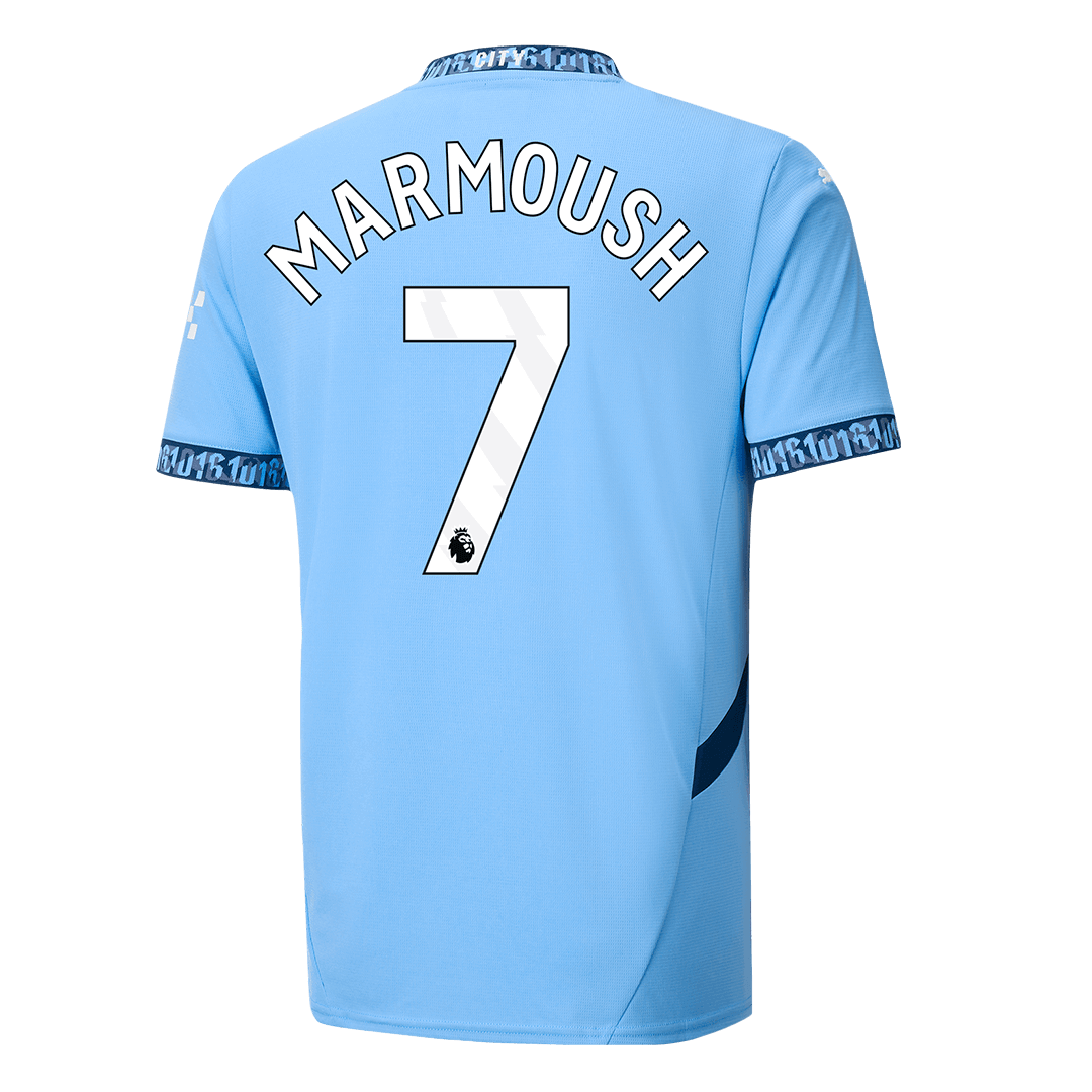 MARMOUSH #7 Manchester City Home  Soccer Jersey 2024/25 Authentic Kit