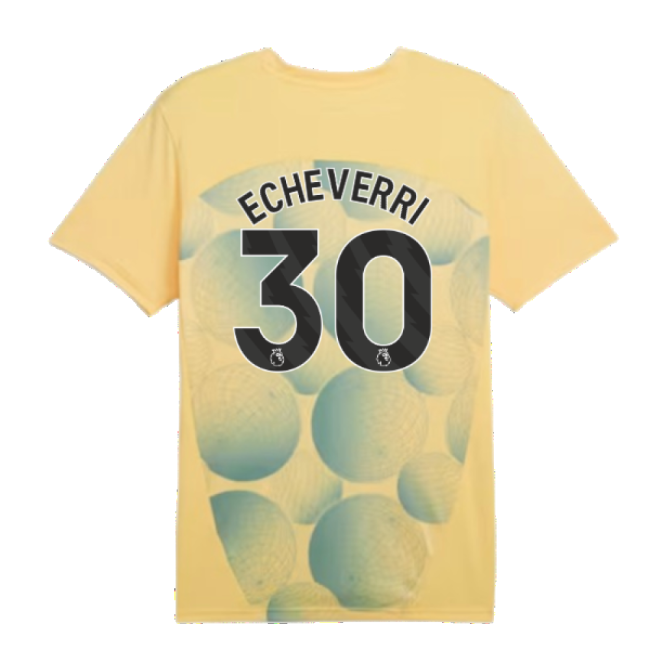 2024-2025 Man City Prematch Performance SS Shirt Flaxen Echeverri 30