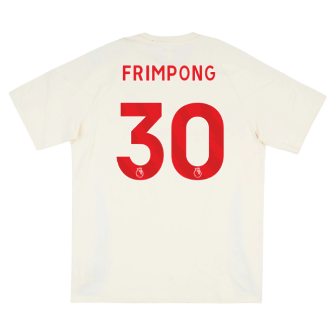 Liverpool Liverpool Training Tee White Frimpong #30 Ultra Comfort ...