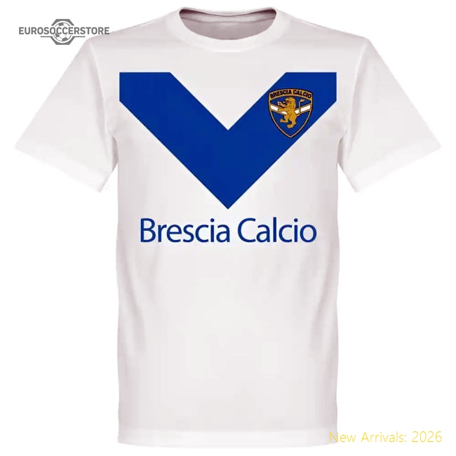 Brescia Roberto Baggio Team Tee - White - Excellent Value