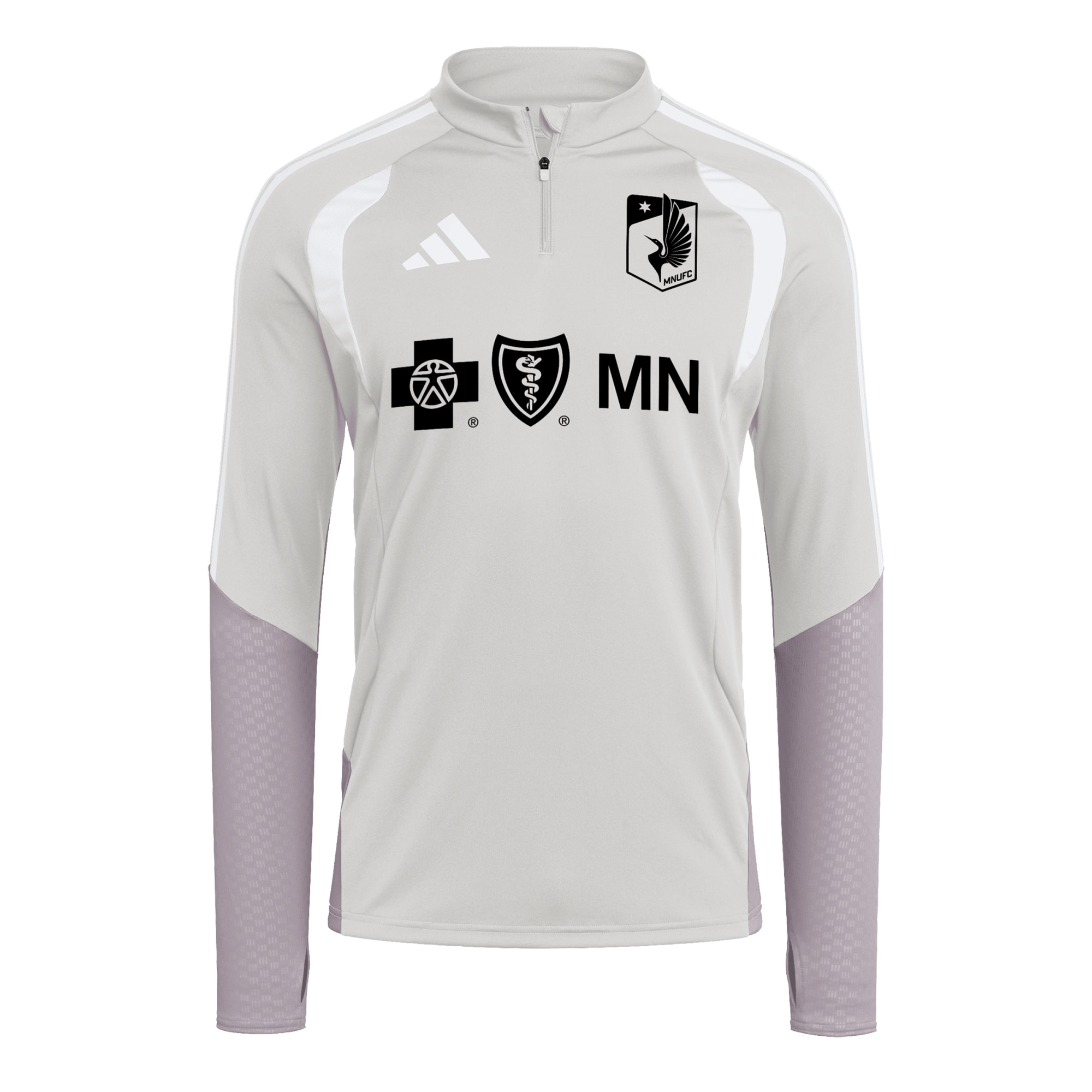 [JED] Minnesota United FC 2026 Tiro Competition Quarter-Zip Training Jersey Top - Silver