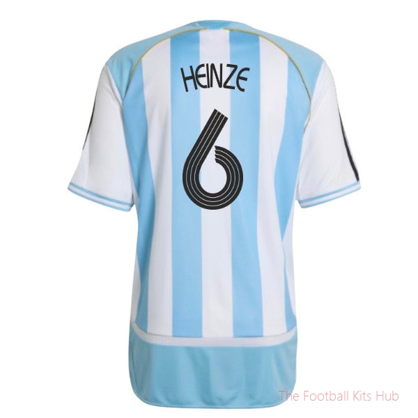 Team Football Argentina 2006 Reissue Home Shirt (Heinze 6)