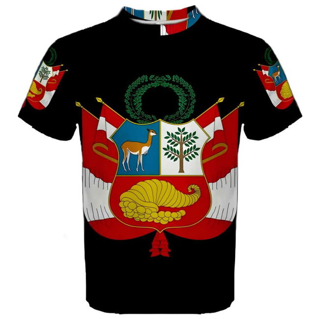 Authentic Peru Coat Of Arms Sublimated Sports Jersey Football