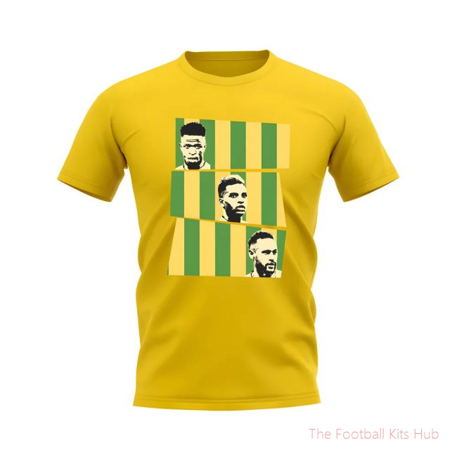 Vini Rodrygo Neymar Brazil T-Shirt (Yellow)