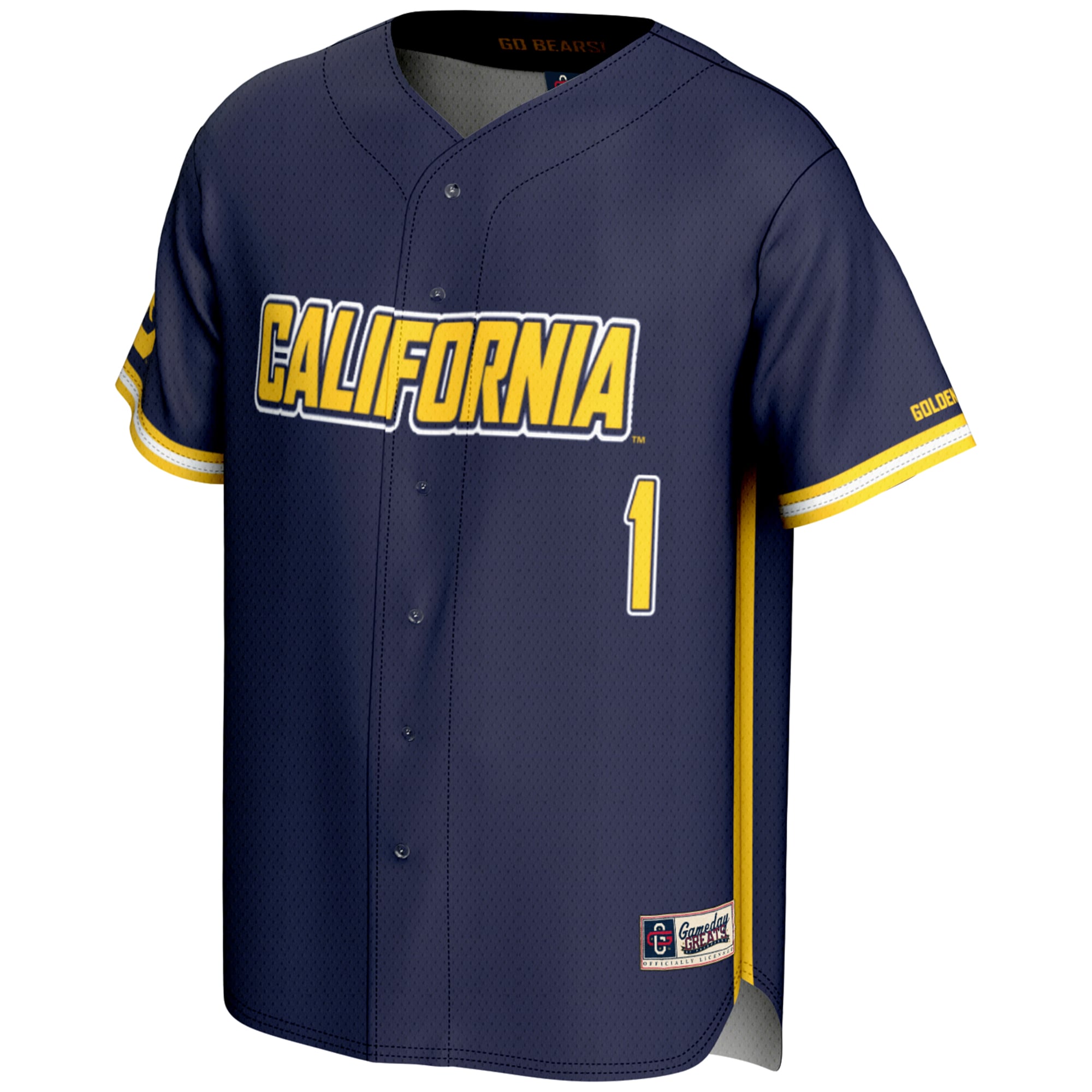 #1 Cal Bears GameDay Greats Youth Lightweight Baseball Jersey - Navy