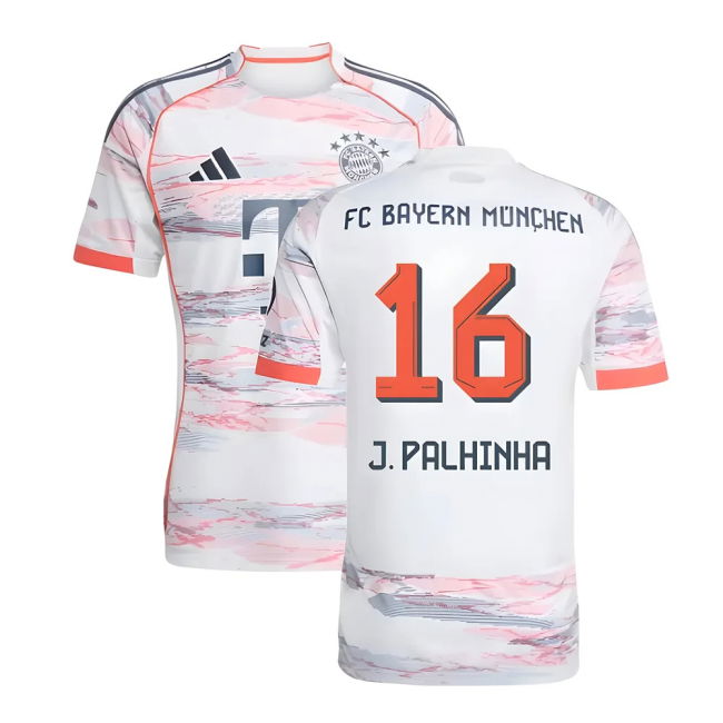 2025-2026 Bayern Away Shirt (J. Palhinha 16) Quick Dry Stretch Fabric