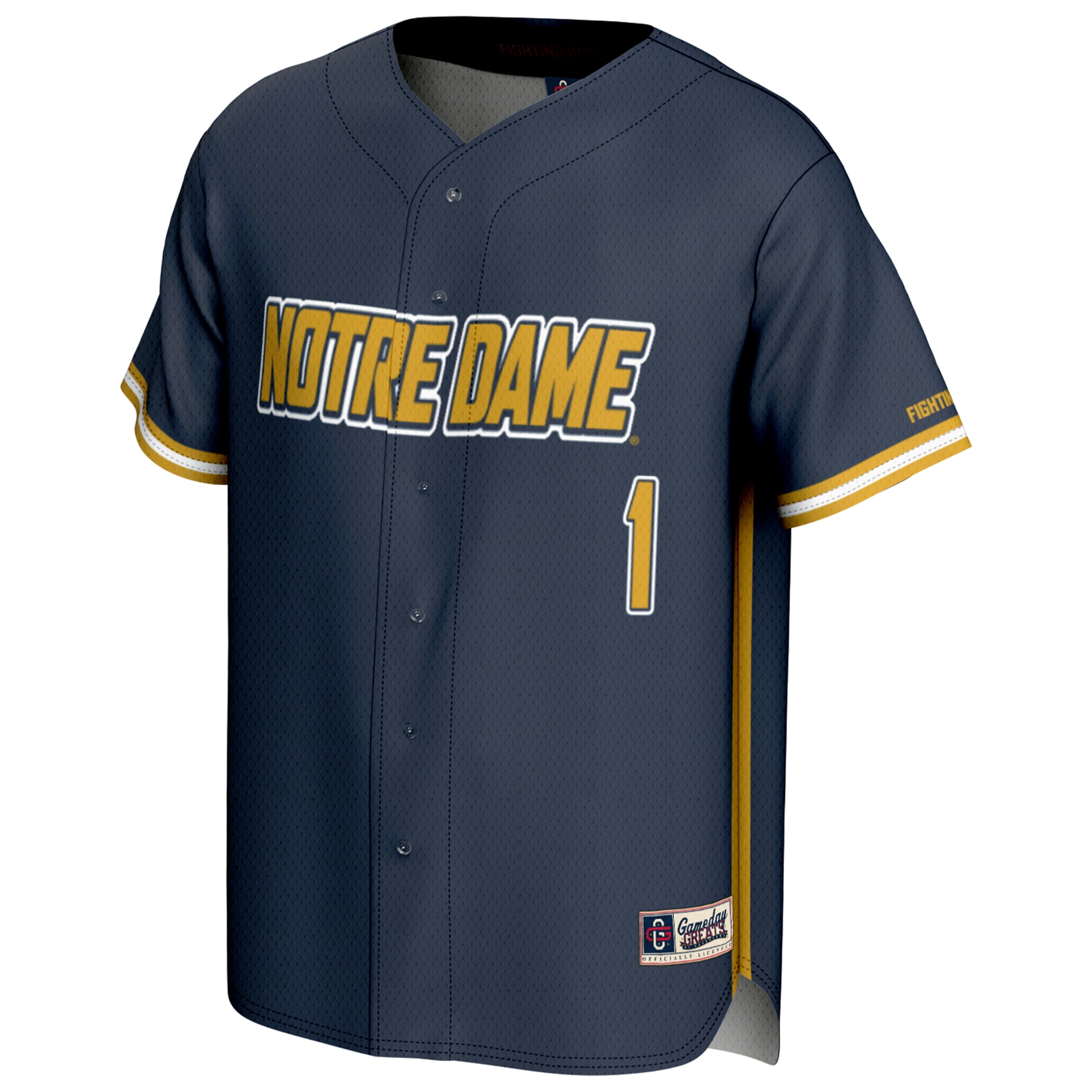 [DDG] Notre Dame Fighting Irish GameDay Greats Youth Lightweight Baseball Fashion Jersey - Navy
