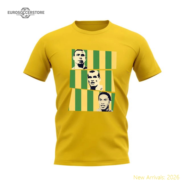Ronaldo Vibrant Yellow Rivaldo National Teams Ronaldinho Brazil Trio