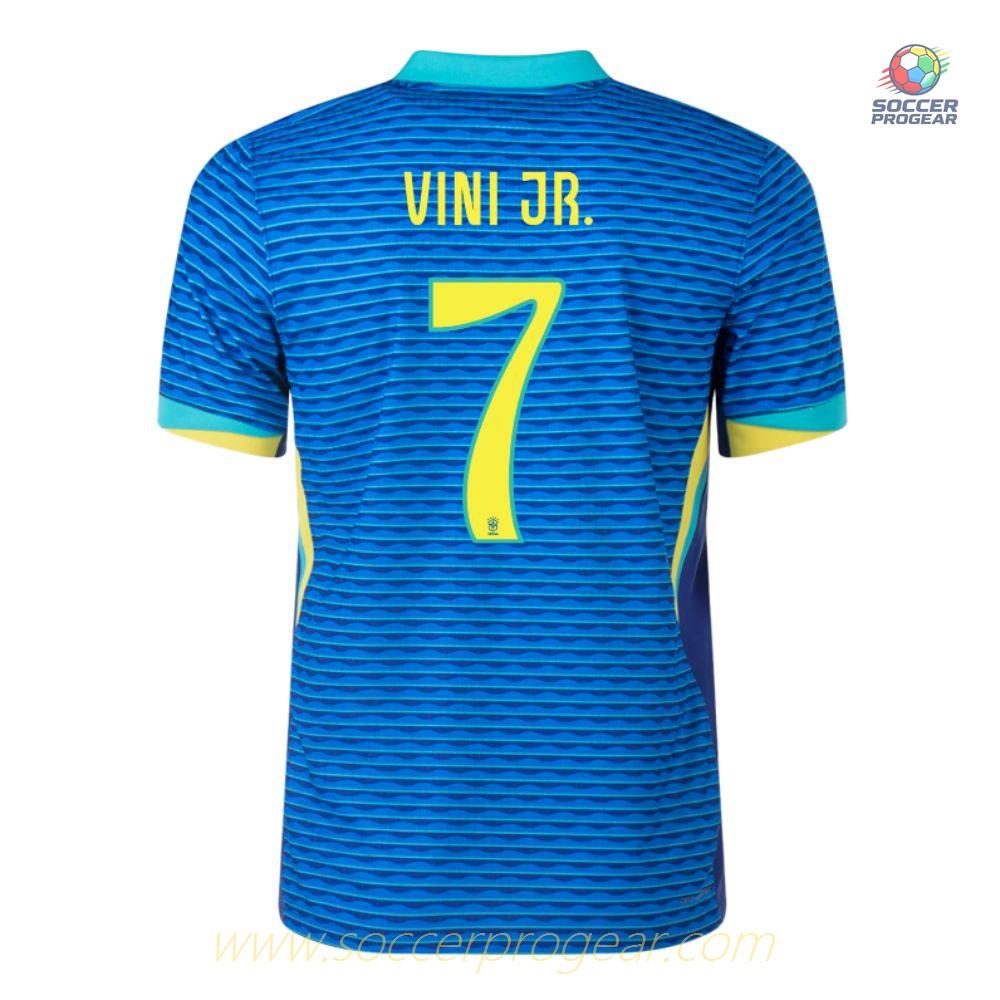 Children's Brazil Away Soccer Shirt Soccer Shirt 2024-2025 Edition Season Vini JR