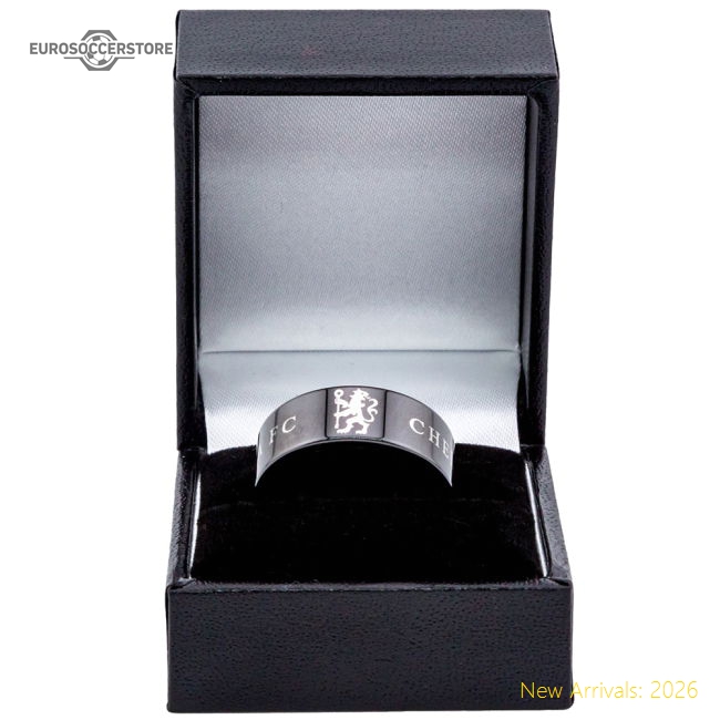 Official Chelsea Fc Black Ceramic Ring Small - Premium Quality